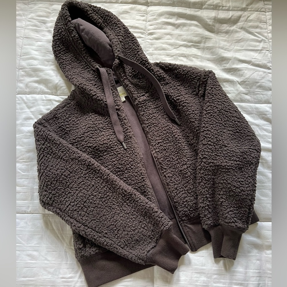 Offline by Aerie Teddy Bear Zip up Sweater Size S